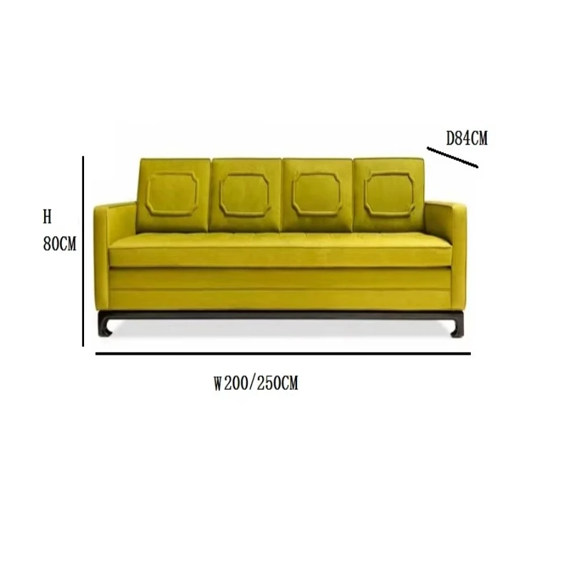 

Apartment sofa hotel Chinese villa living room lightweight luxury sofa wooden fabric