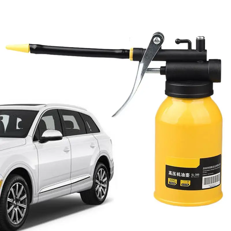 Hand Pump Oiler Can Metal Oil Can With Flexible Spout Lubrication Oil Can Bottle For Home Auto Motorcycles Applications 300ml