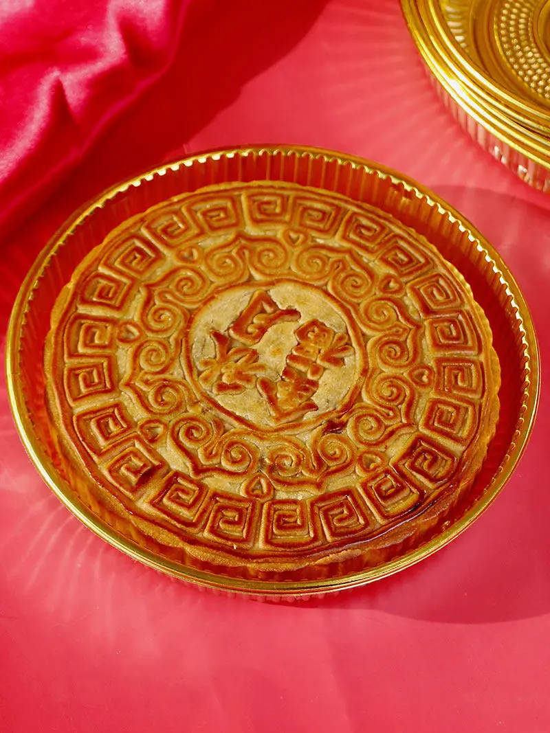 0.5Kg large moon cake bottom holder large gift cake bag round inner holder 500g Mid-Autumn Festival wedding cake lined plastic