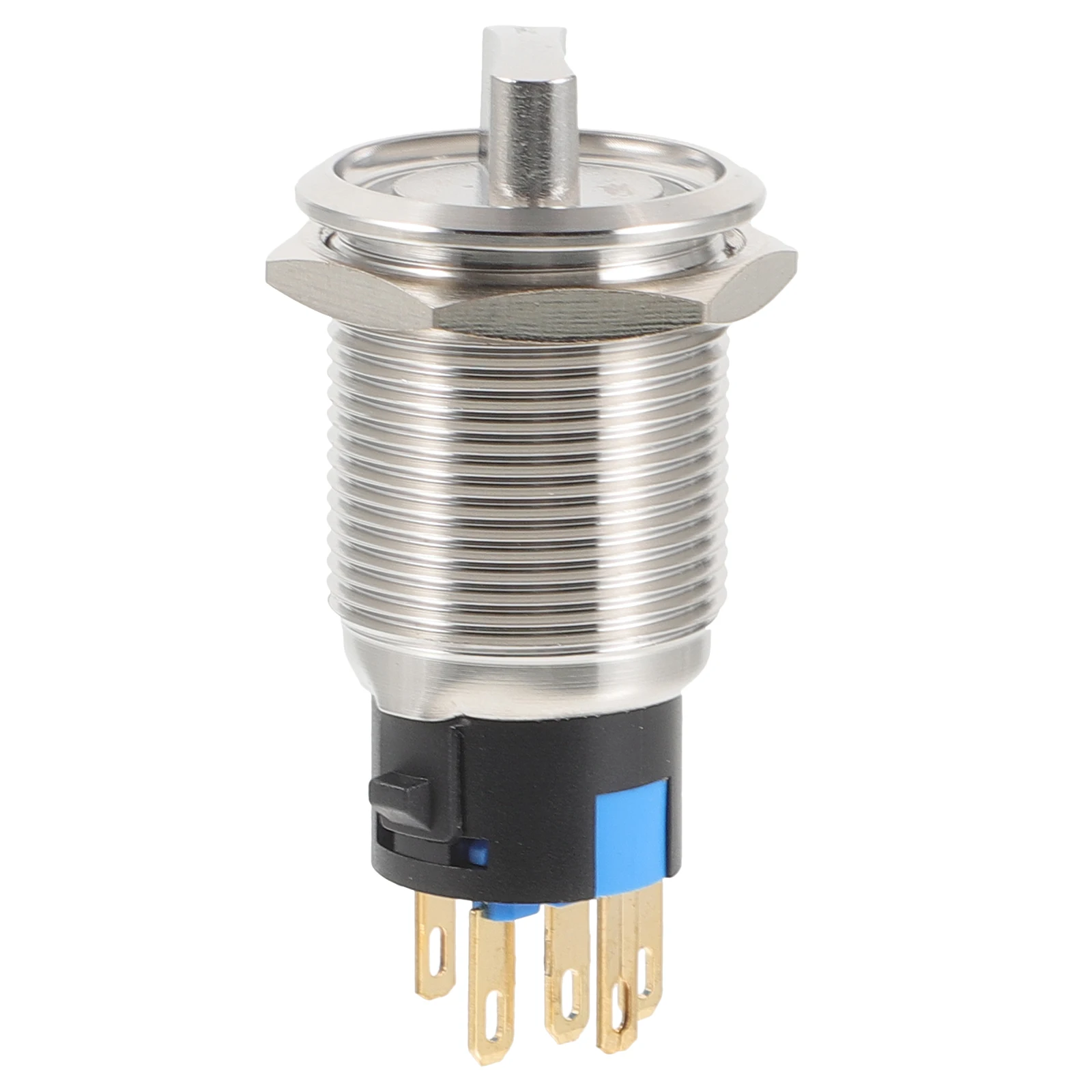 

19mm Metal Push Button Switch with Light Reset 2 Positions Round White 12-24V High Top Momentary