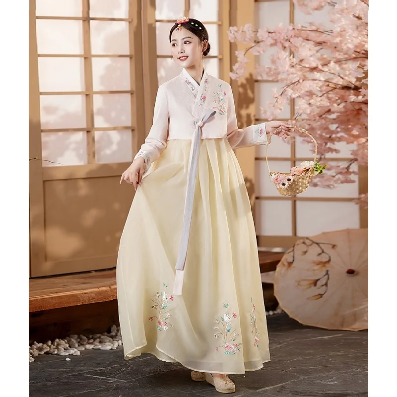 

Korean Hanbok Dress Ancient Traditional Stage Dance Costume Female Palace Korea Wedding Oriantal Dance Ancient Hanbok Dress