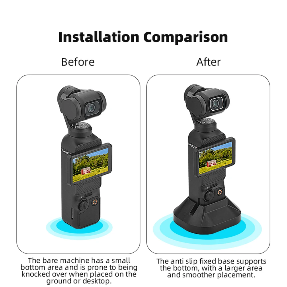 مثبت كاميرا سطح المكتب ، مثبت Gimbal المحمول ، أقواس حامل قاعدة Gimbal المحمولة باليد ، متوافق لجيب OSMO 3