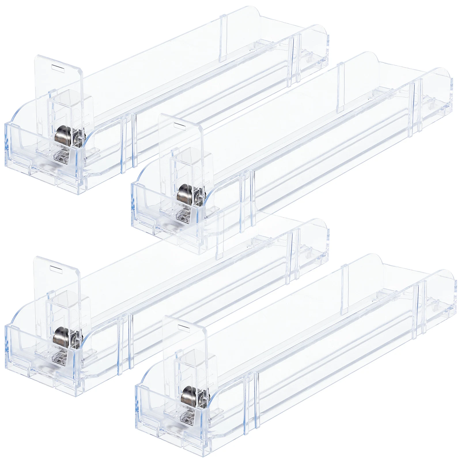 

4 Pcs Auto Cigarette Pusher Rack Display Shelf Smoke Organizer Retail Plastic Space Saving Convenient Easy Access
