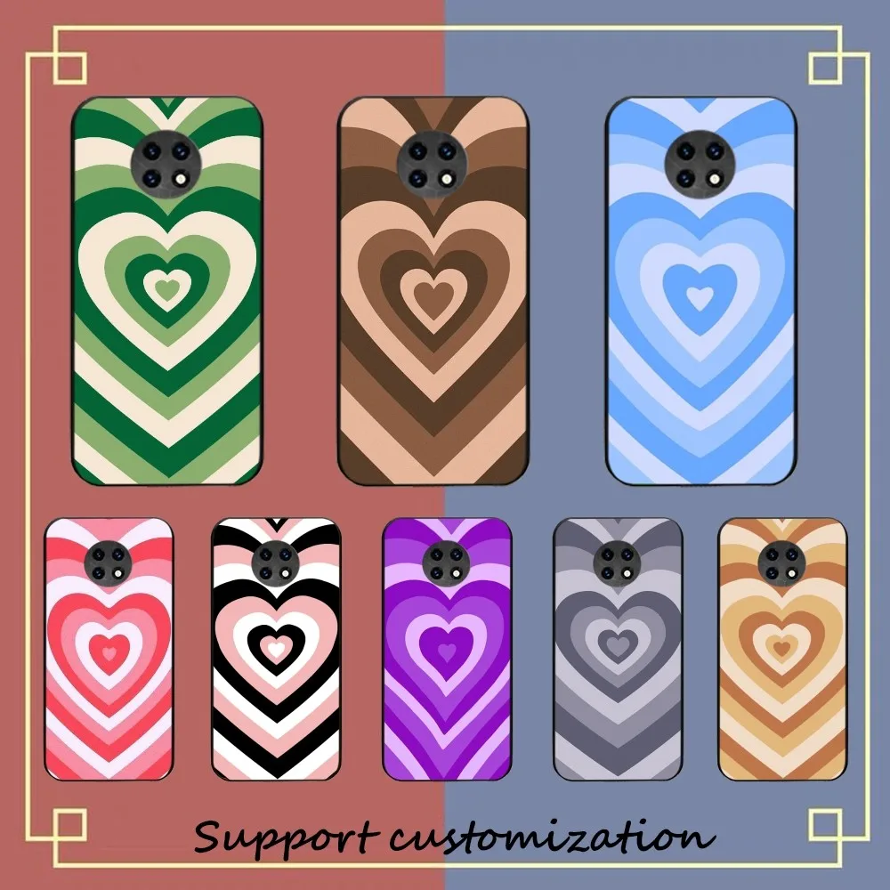 

Fashion Purple Heart Swirl Circle Phone Case For Redmi 5 6 7 8 9 10 Plus Pro 6 7 8 9 A GO K20 K30 K40 Pro Plus F3 Fundas