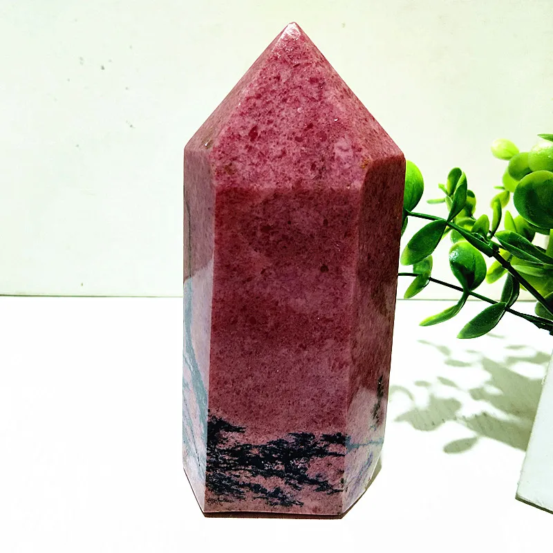 Natural Pretty Rose Quartz Stones Tower Wand Point Energy Meditation Spiritual Healing Feng Shui Crystals Room Decortion