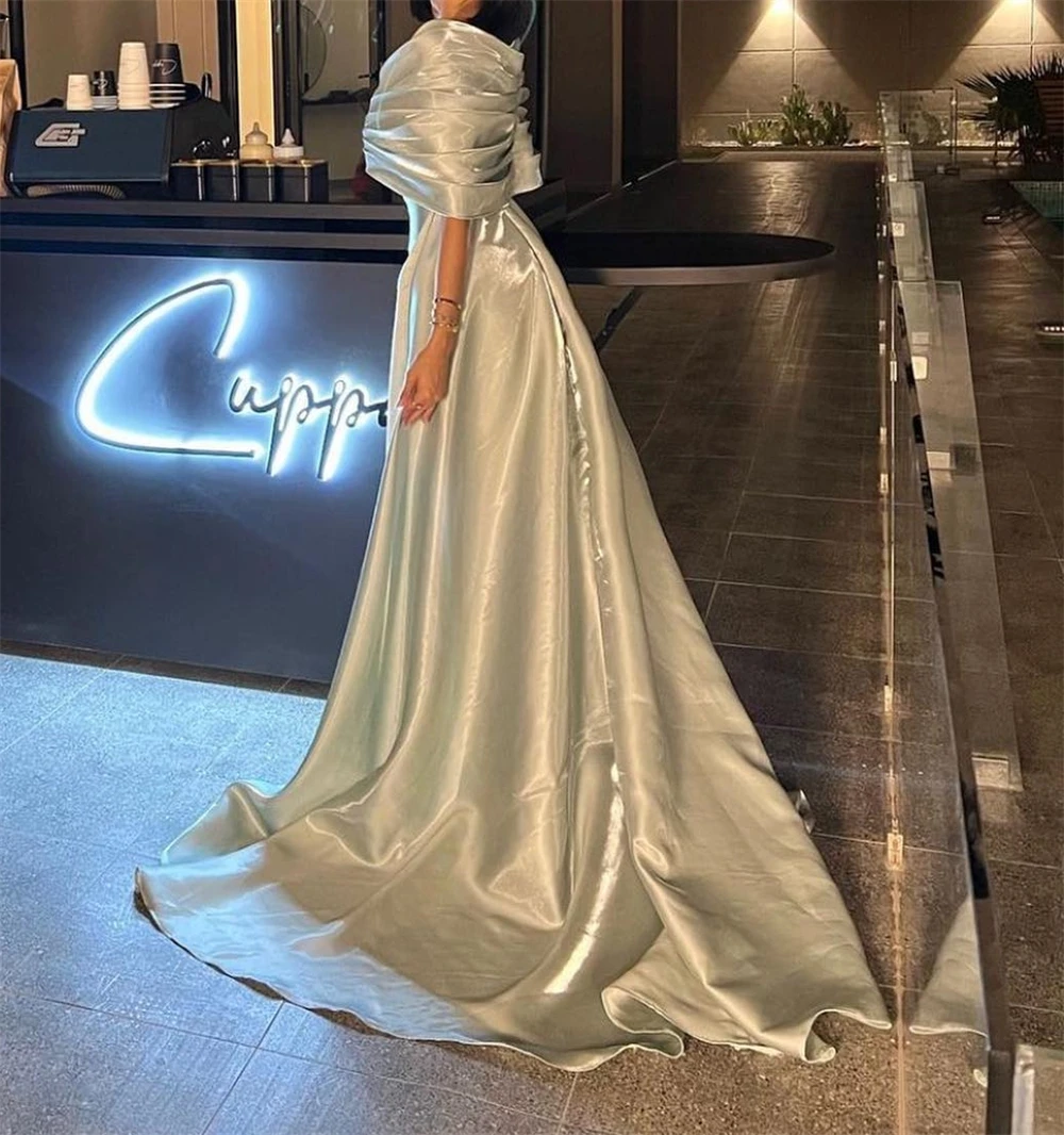 Customized Sexy Off-the-shoulder Sheath Party Evening Fold Draped S Prom Dresses  luxury فساتين سهرة فخمه 2023 robe de bal