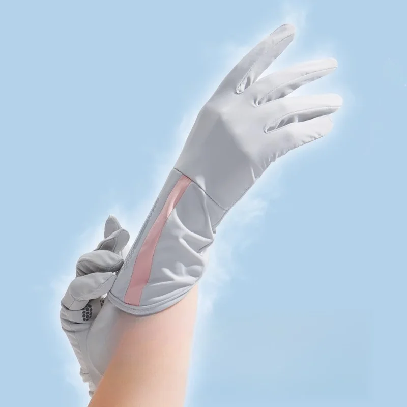 Gift Box Gloves Women Half Finger Ice Silk Sun Protection UV Non Slip Summer Driving Scooter Breathable One Size