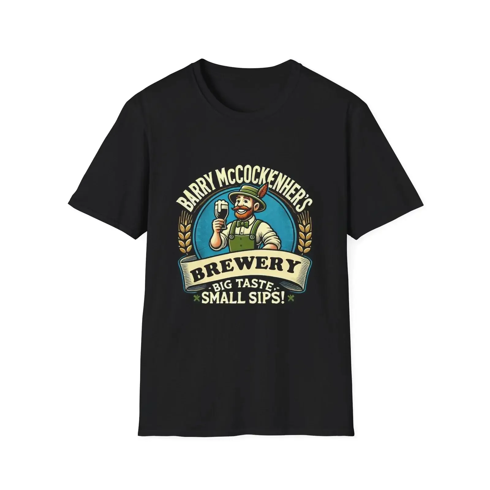 Barry McCockenhers Brewery T Shirt Hilarious Beer Lover's vintage Washed designer clothes Breathable homme Soft Versatile