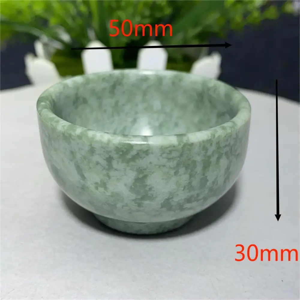 30*50MM Exquisite Natural Jade Crystal Stone Bowl Kitchen Tableware Wine Tea Set Articles Of Daily Use Home Decoration Gift