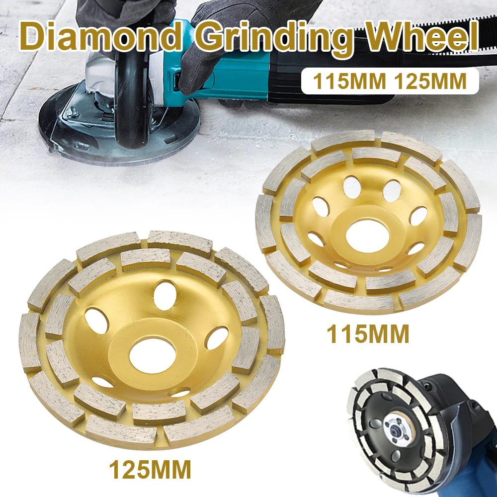 

115/125mm Diamond Grinding Segment Wheel Cup Disc Concrete Tool Wheel Metalworking Cutting Saw Blade Polishing Pad Accessories