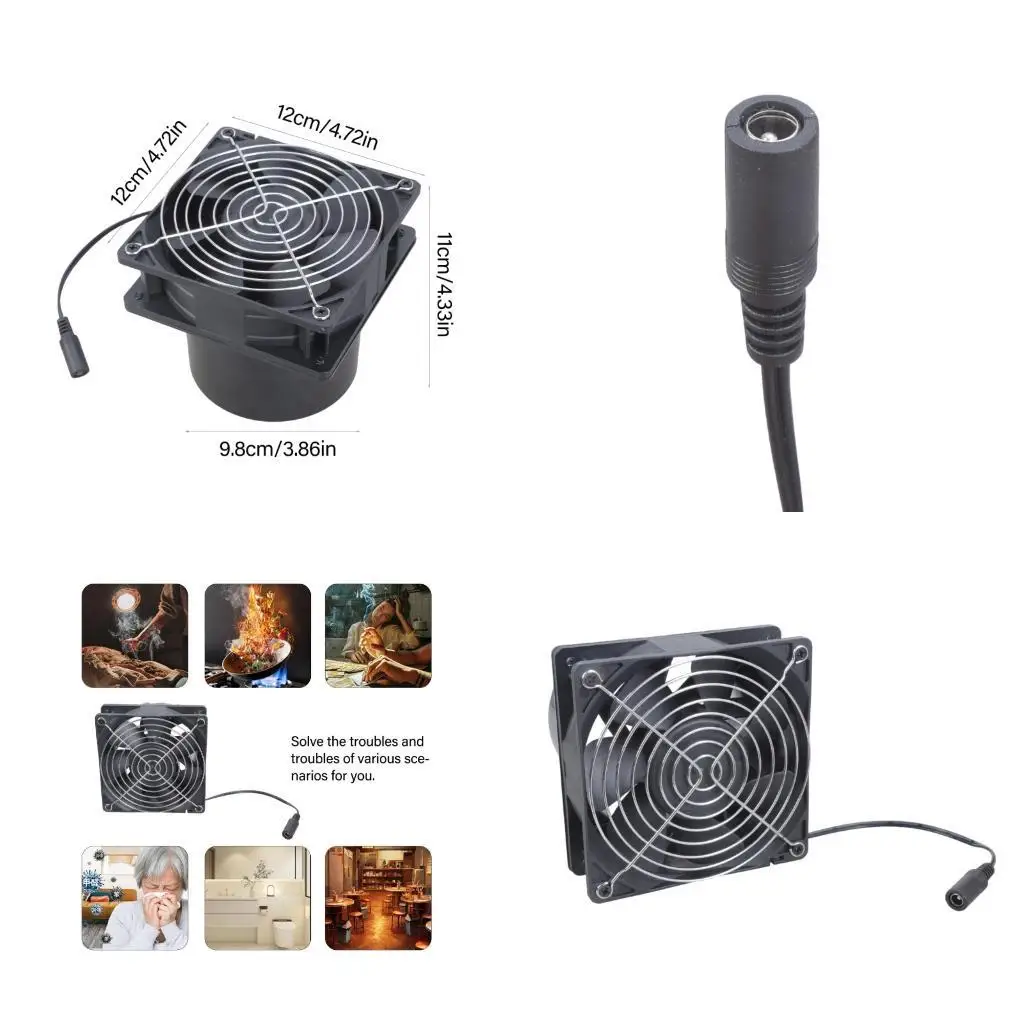 

E8BD Solar Compatibles 12V 6000RPM 120mm Cooling Fan for Ventilation Applications