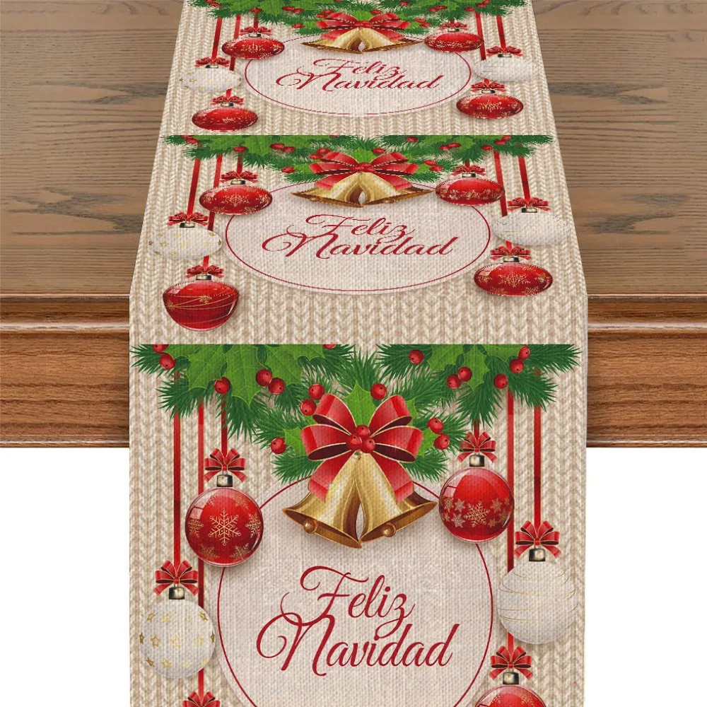 حار بيع عيد الميلاد سلسلة الجدول العلم الكرتون اللون 3D الطباعة الرقمية طاولة القهوة مفرش المائدة الكتان مفرش طاولة الزخرفية #3