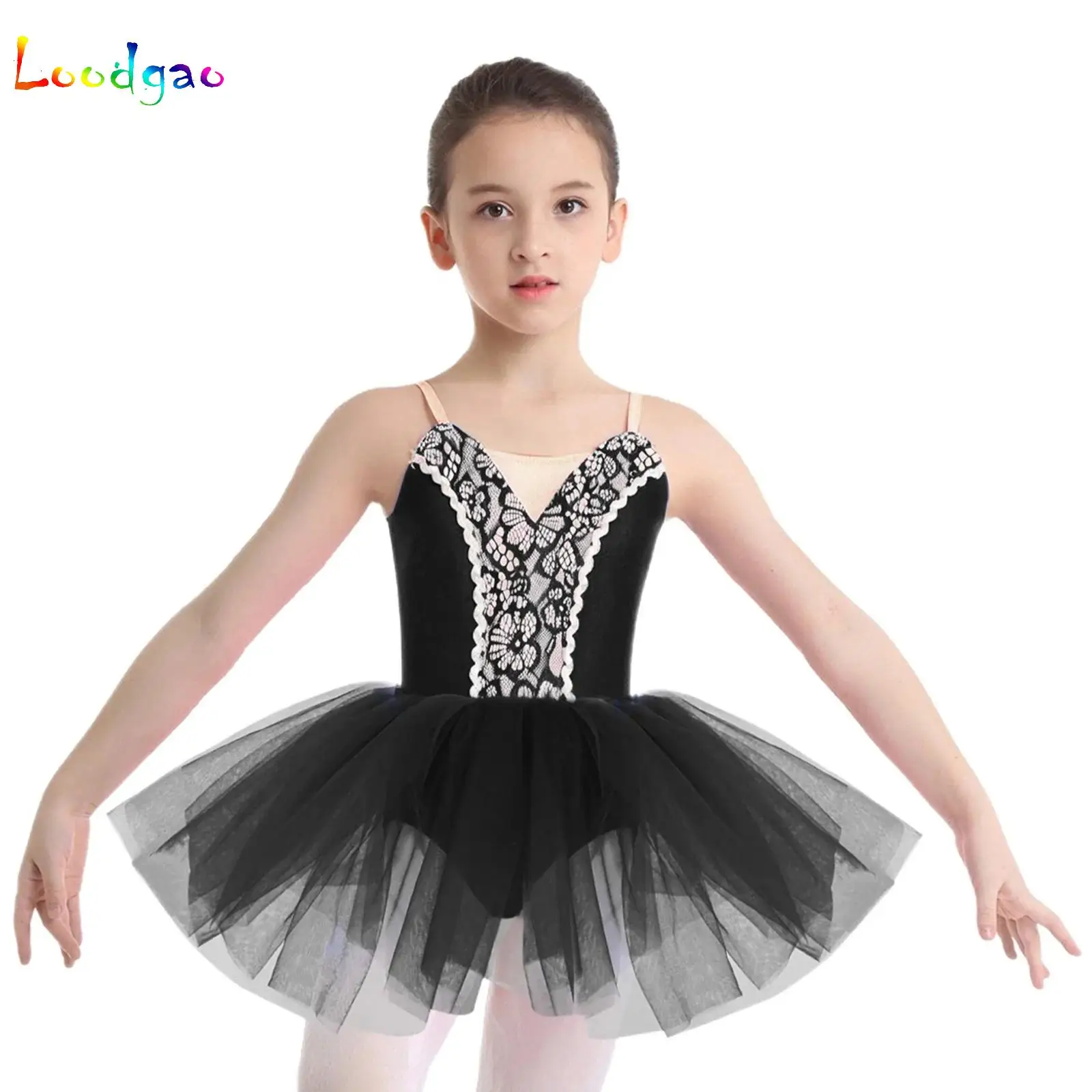 

Children Ballet Tutu Dress Teenage Girl's Dance Skirt Lace Ballet Mesh Skirt Ballet Performance Clothing Long Princess Dress
