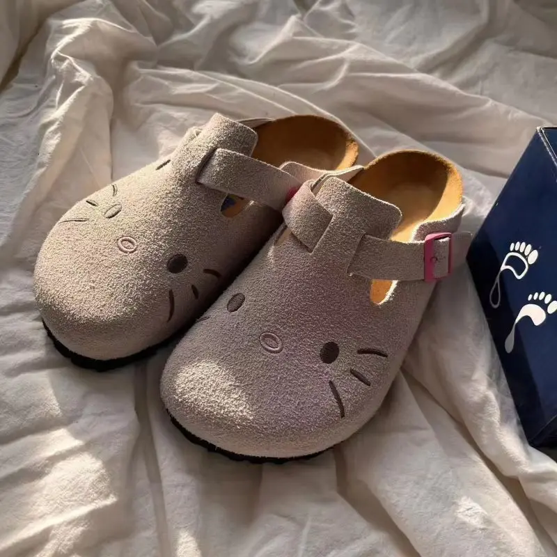 Hello Kitty Girl Slippers Sanrio Cute Anime Summer Female Thick Sole Flat Shoes Sweet Cartoon Outdoor Anti Slip Slippers Gifts image 2