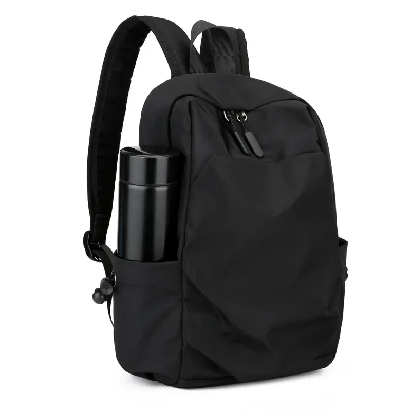 Mini zaino da uomo Borsa da scuola a tracolla nera piccola moda per uomo 2024 Zaini da viaggio sportivi impermeabili di design in tela