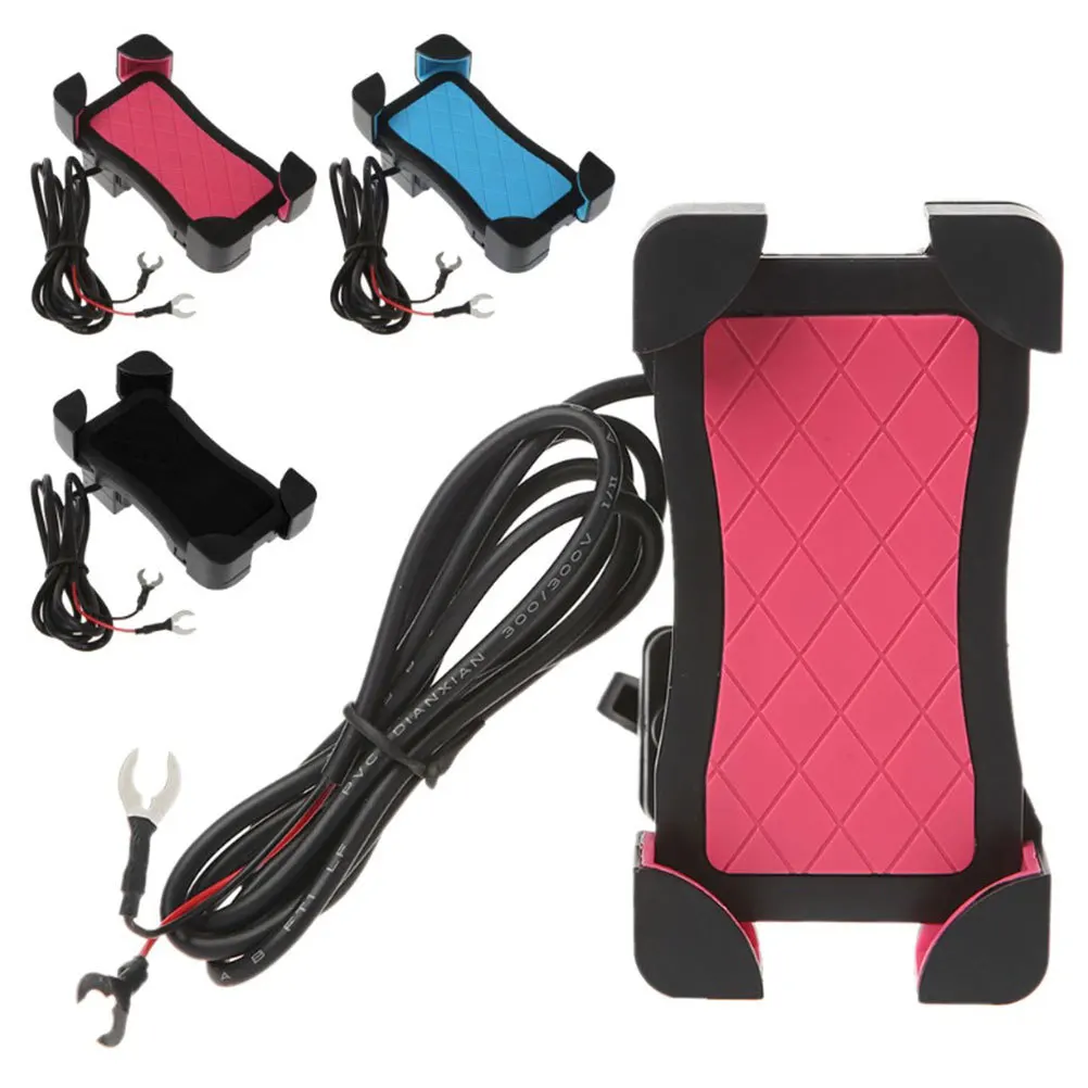 

Universal Bike Motorcycle Phone Mount Adjustable Handlebar Holder Fit 3.5-7 Inch Smartphone 360 Rotation Stable Four Buckle