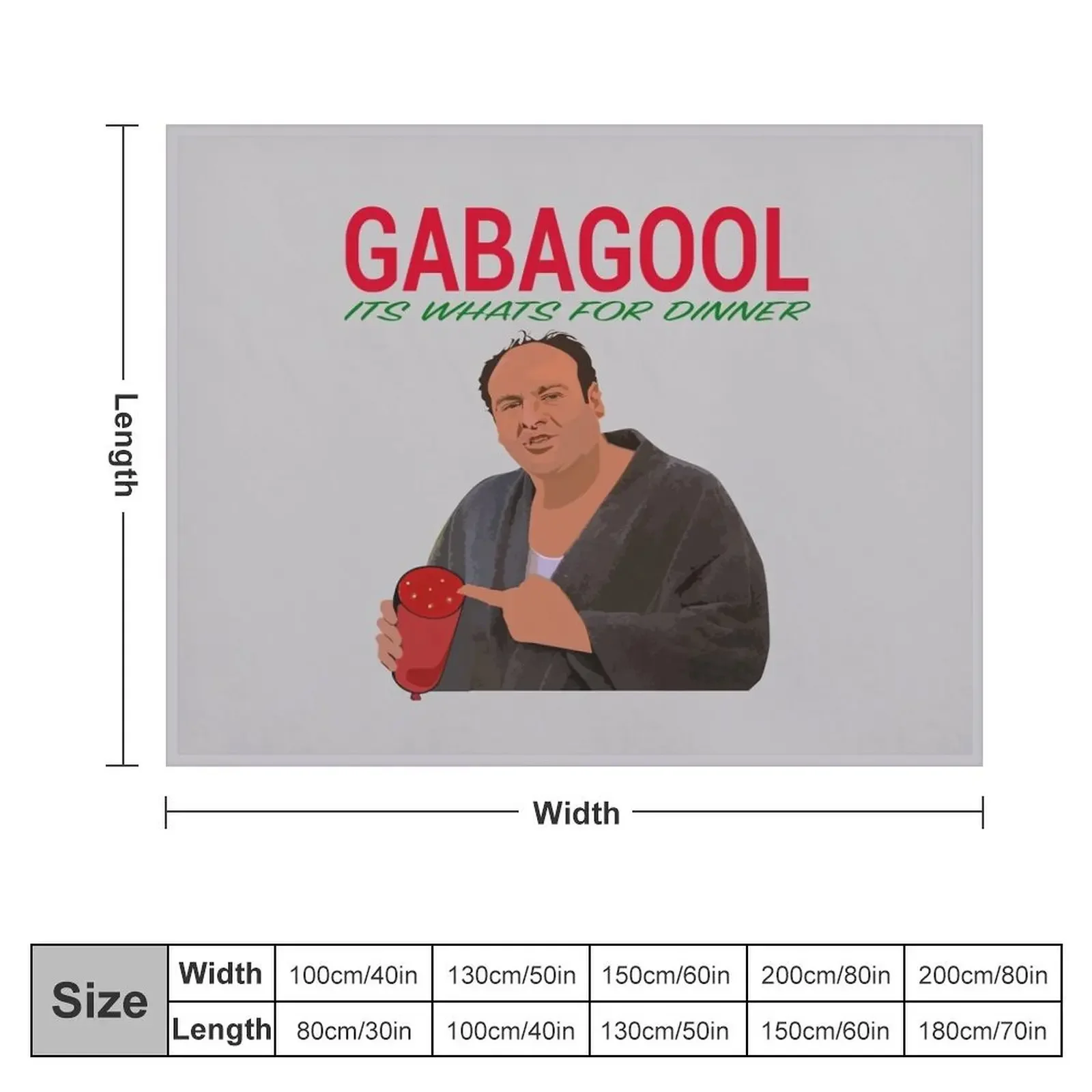 Gabagool - It's What's For Dinner - Tony Soprano Throw Blanket Soft Weighted wednesday warm winter Blankets