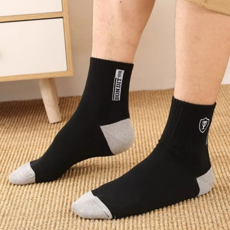 Autumn Winter Warm Men Socks Man Elastic Opening Odor Proof Breathable Mesh Sport Cotton Sock Multicolor Thick Anti Slip Hosiery