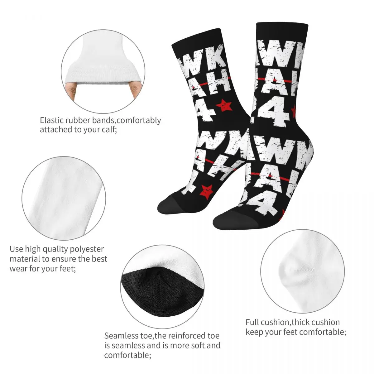 Fashion Men's Socks Novelty Hawk Tuah Funny Meme Sock Polyester Graphic Women Socks Spring Summer Autumn Winter