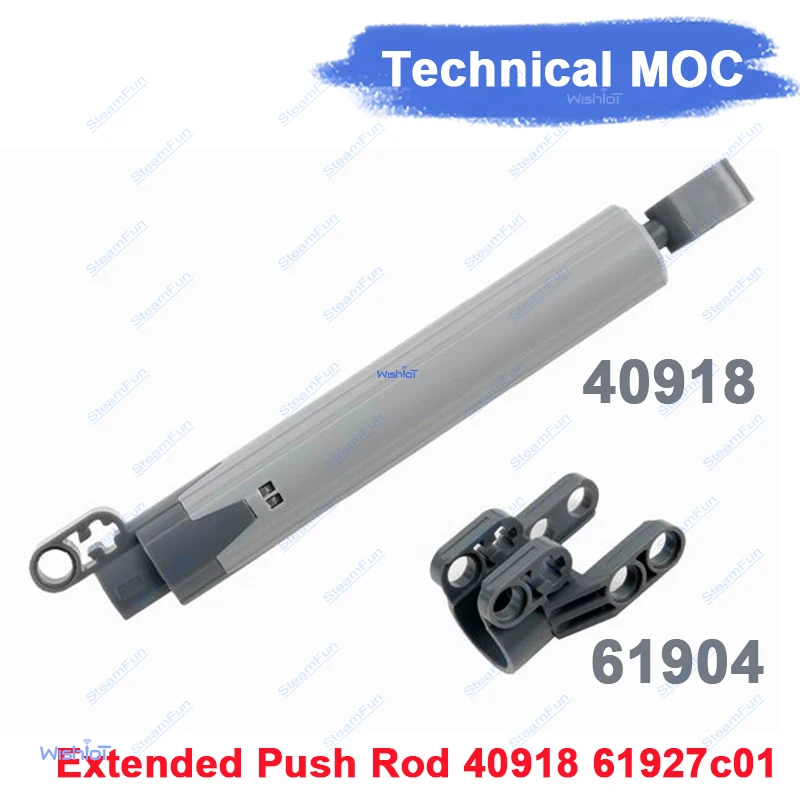MOC Extended Push Rod Building Block Brick Head Long Putter Technical Parts Compatible with Legoeds 40918 61927c01