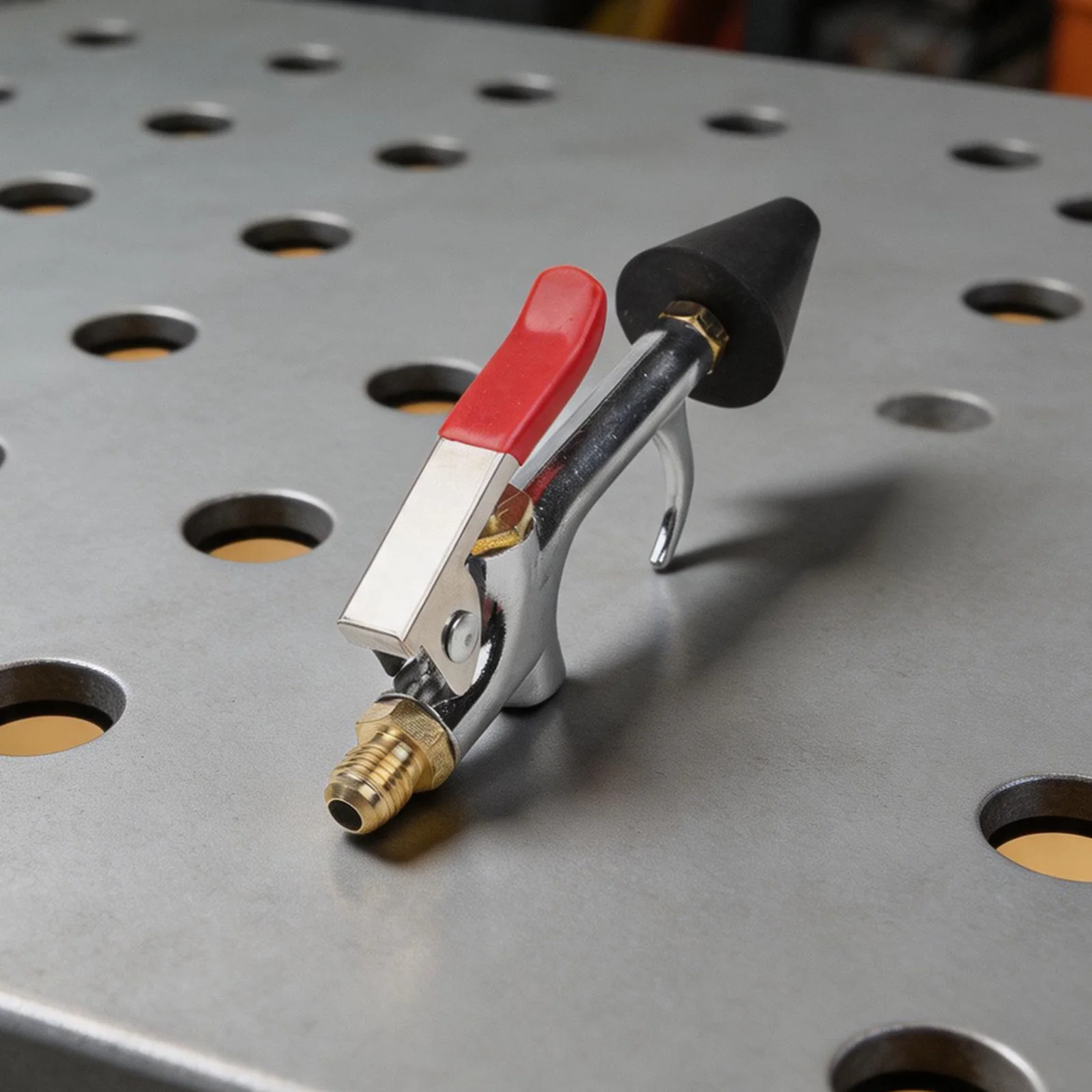 Stainless Steel Nozzle Blowgun For Compressor, Adjustable 90 PSI Airgun Blower With Thumb Switch Lever For Cleaning Dust