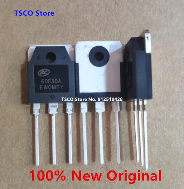 10Piece 60F30A=60F30AE  SFR60F30APN  SFR60F30AE 100%New Original  600V 30A  Fast Recovery Transistor