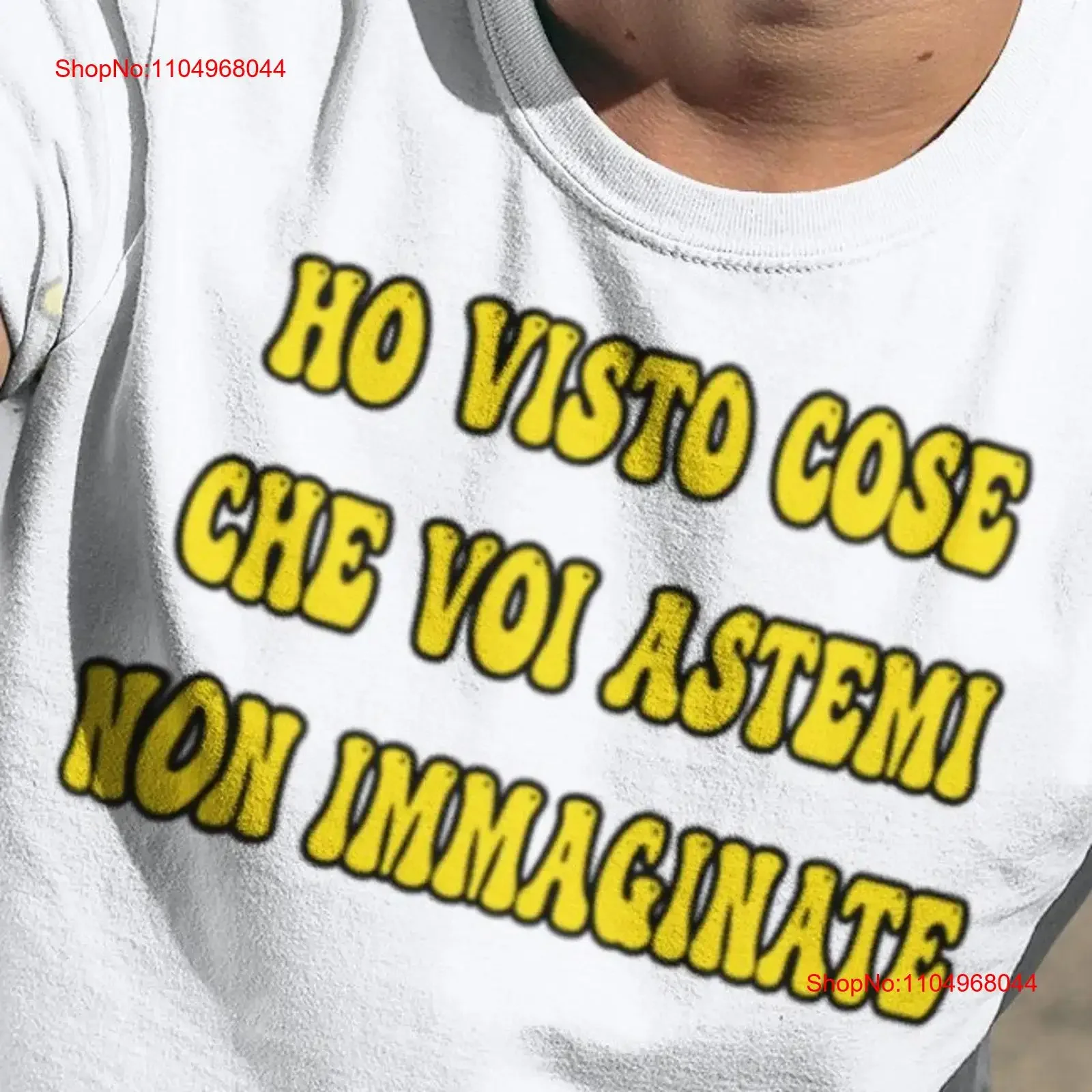 Ho Visto Cose Che Voi Astemi Non Immaginate Super Cool Funny T Shirt Divertente Slogan Vintage Washed Top For Everyday Wear-image