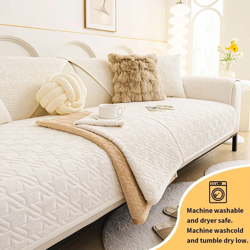 1PC-Herbst und Winter Neue Sofa Kissen Anti-rutsch Plüsch Kissen Premium Kaninchen Haar Sofa Spezielle Kissen