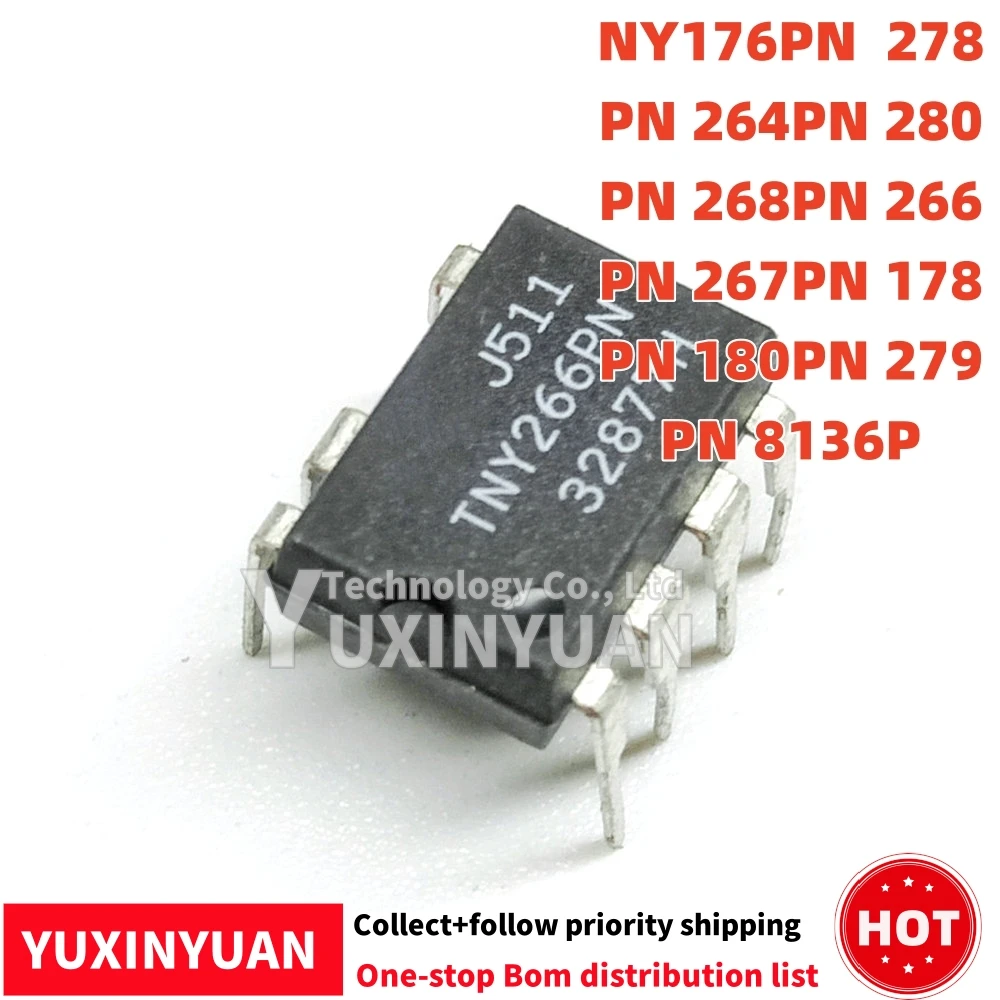 10PCS  TNY176PN  278PN 264PN 280PN 268PN 266PN 267PN 178PN 180PN 279PN 8136P DIP7 IN STOCK YUXINYUAN