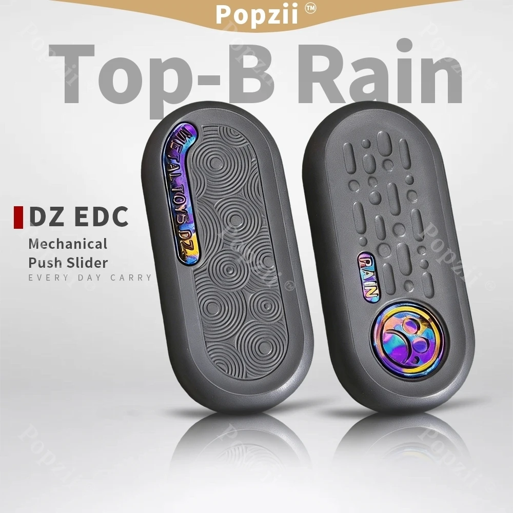 Metal Toys Dz Top B Rain Stone Wash Mechanical Push Slider Adult Sensory Toys Decompression Toy