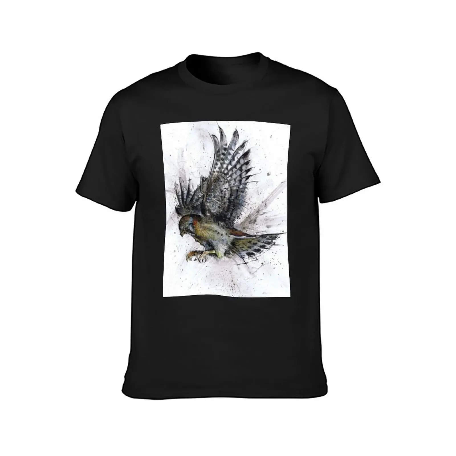 American kestrel Watercolor Illustration T-Shirt graphic t shirt vintage Luxury man cheap stuff outfits for men