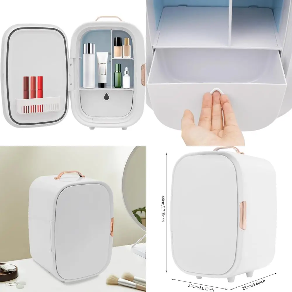 Portable 12L Cosmetic Refrigerator: Compact Makeup Cooler and Warmer for Bedroom Use