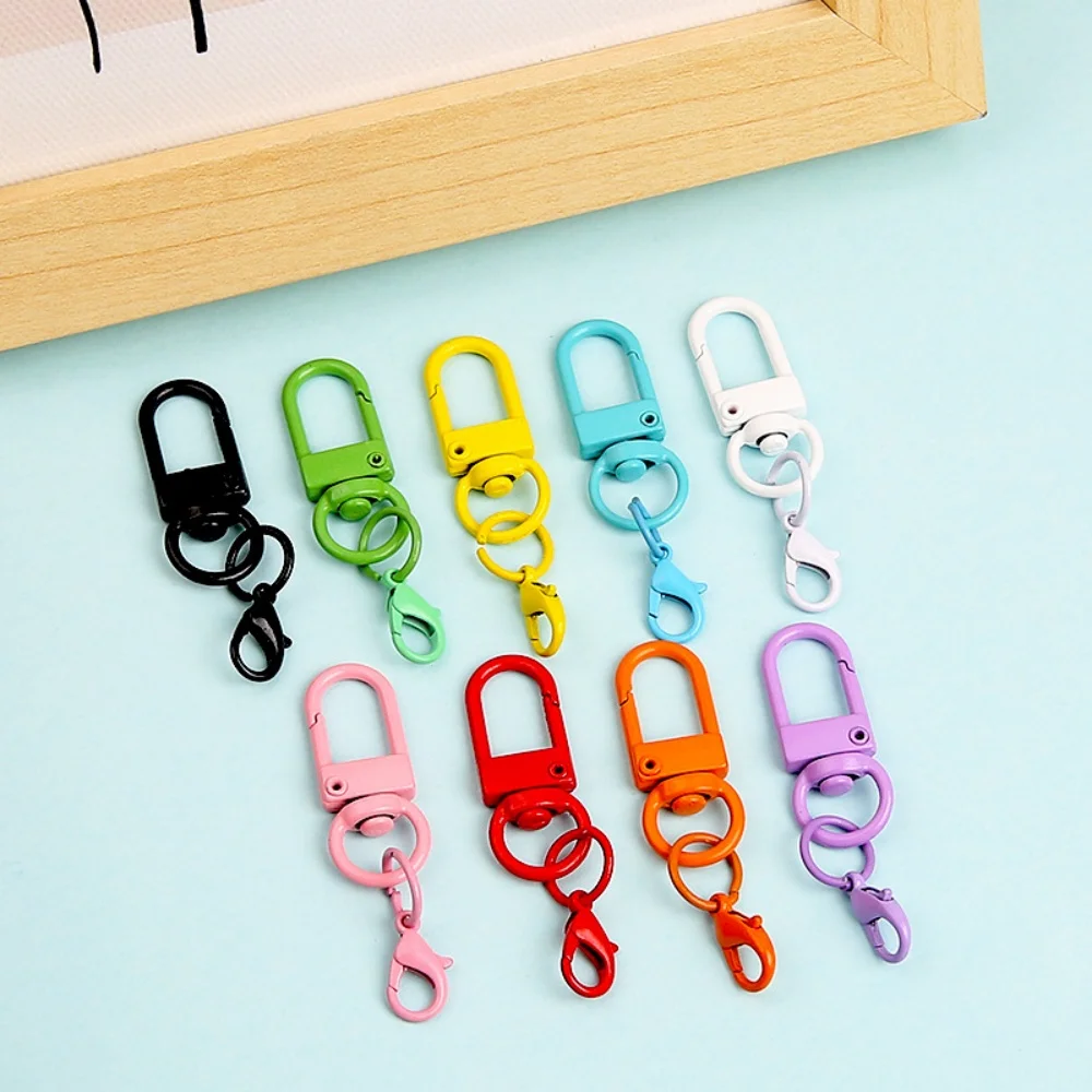

10pcs Metal Colorful Alloy Snap Lobster Clasp Hooks Buckle Connector for DIY Key Chain Bags Pendants Jewelry Accessories ﻿