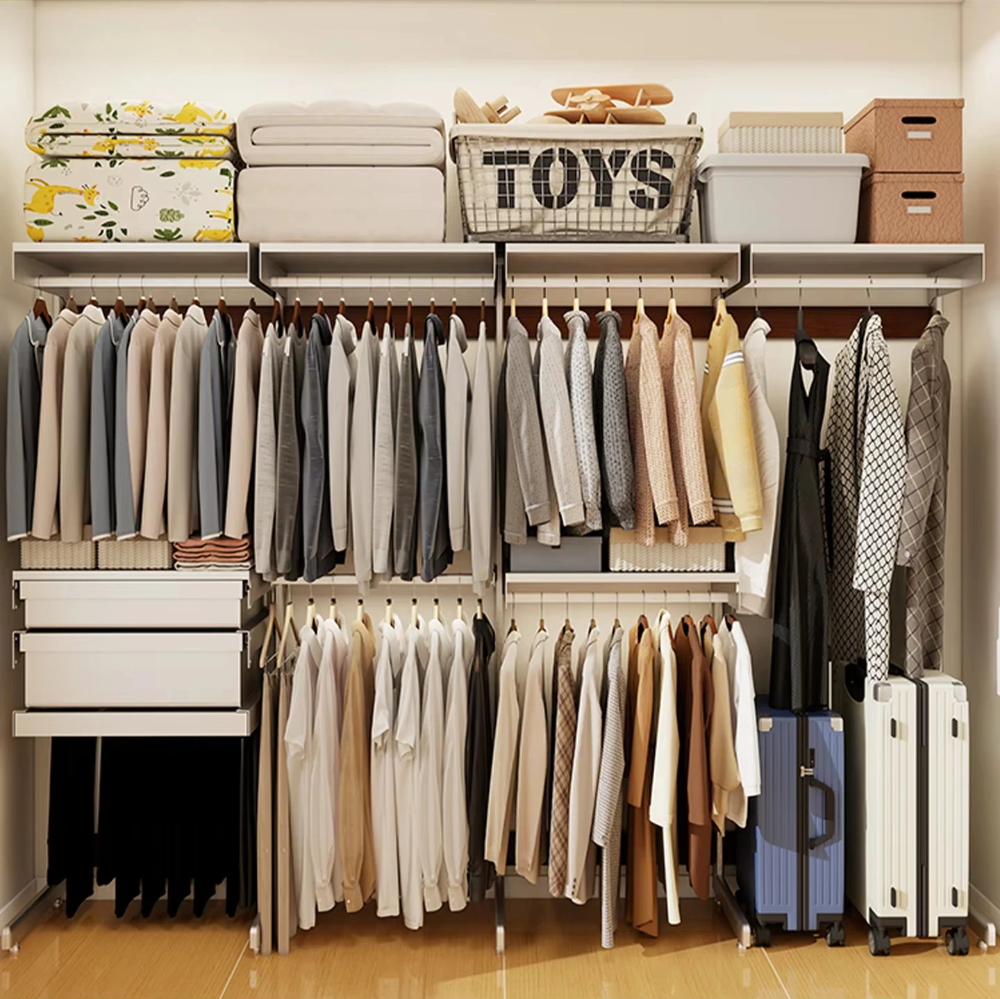 SHELF Steel Folding Wardrobe Storage Furniture Custom DIY Home Apartment Living Room Bedroom Warehouse Modern Personalized