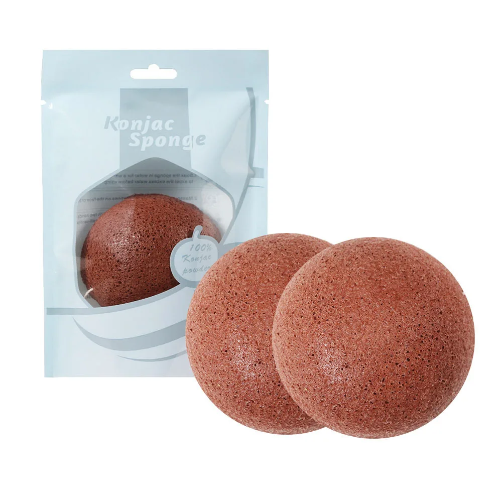 3 個のウォッシュフェイスフラッター天然半円形スポンジ黒ずみ用の優しい毎日の角質除去クレンジングスポンジ