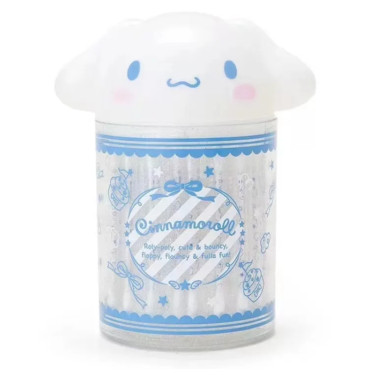 Sanrios Hallo Kittys Cinnamoroll Desktop Opbergemmer Schattige Wattenstaafje Tube Melodie Tandenstokers Box Meisjes Make-Up Gereedschapscontainer