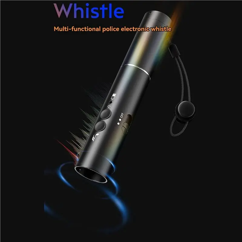 【HOME TOOL】3X Electronic Whistle With USB Charging ,Sports Whistle Handheld Flashlight For Football Soccer Lifeguard Classroom