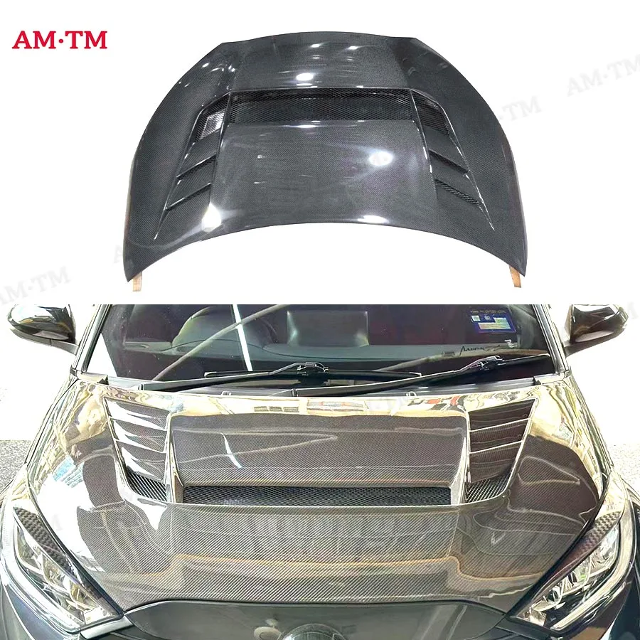 

For Toyota GR Yaris GXPA16 2020+ VRS Carbon Fiber Front Hood Cover Car Front Engine Hood Bonnet Air Vent Cover Bodykit