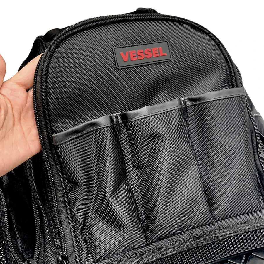 VESSEL Tool Backpack (Empty) Waterproof Bottom 37*18*47 cm Electrician Storage Bag VC-B01