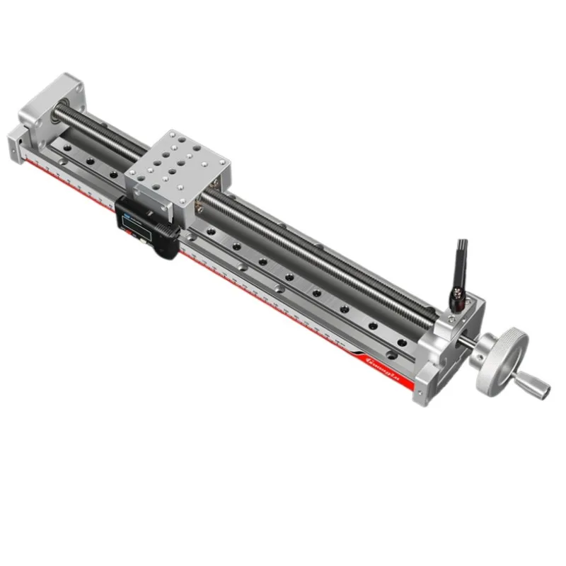 Manual Slide Linear Module T-type Screw Electronic Digital Display Fine Adjustment XYZ Axis Precision Guide Rail with Handwheel