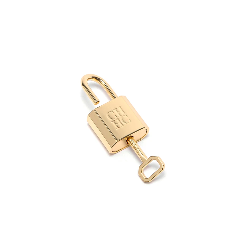 Luxury Brand Luggage Accessories Gold Plated Padlock Detachable Fashion Luggage Accessories