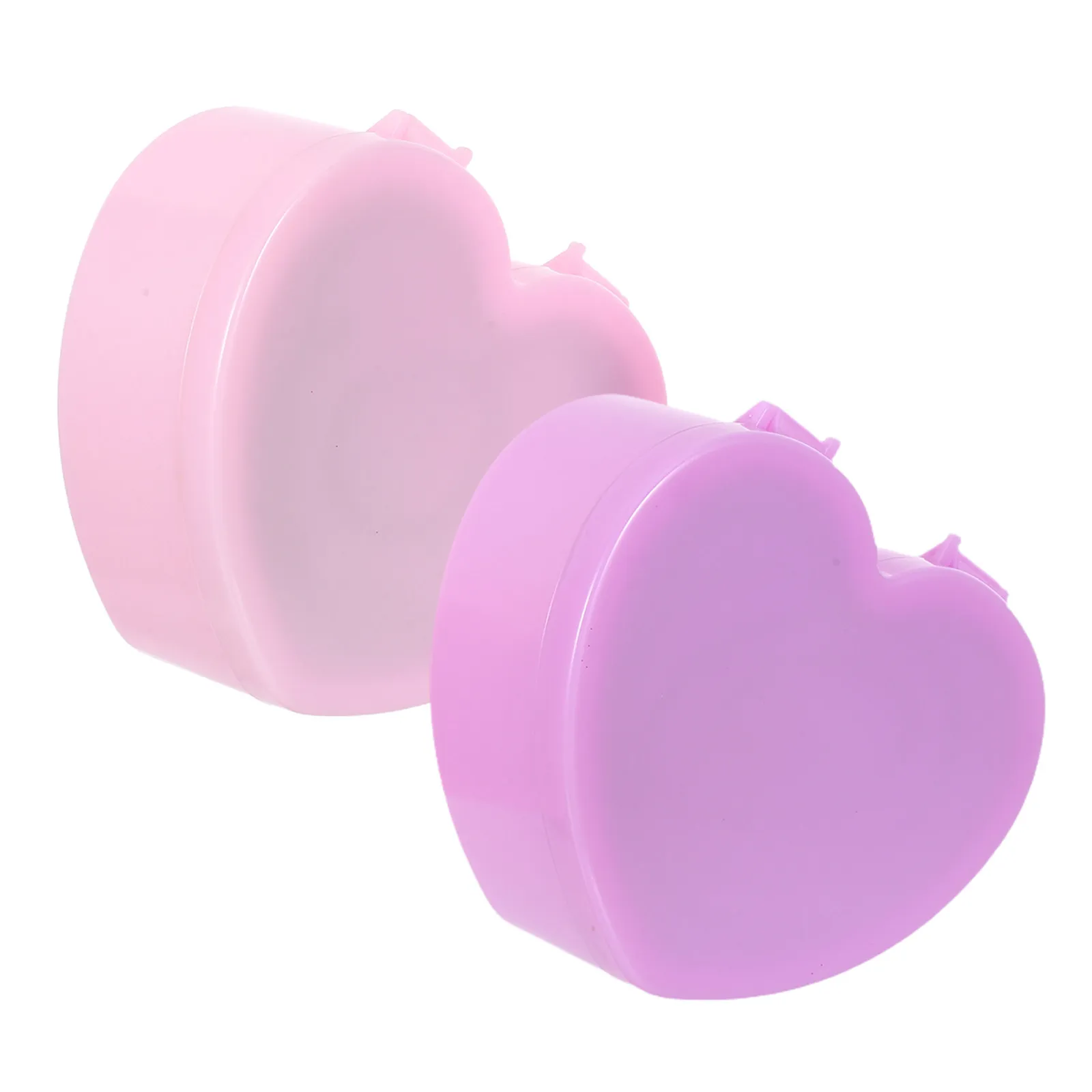 

Набор из 2 шт. шкатулок для украшений в форме сердца для девочек, двухъярусная, с зеркалом, компактный органайзер для заколок и ободков для волос, маленький размер