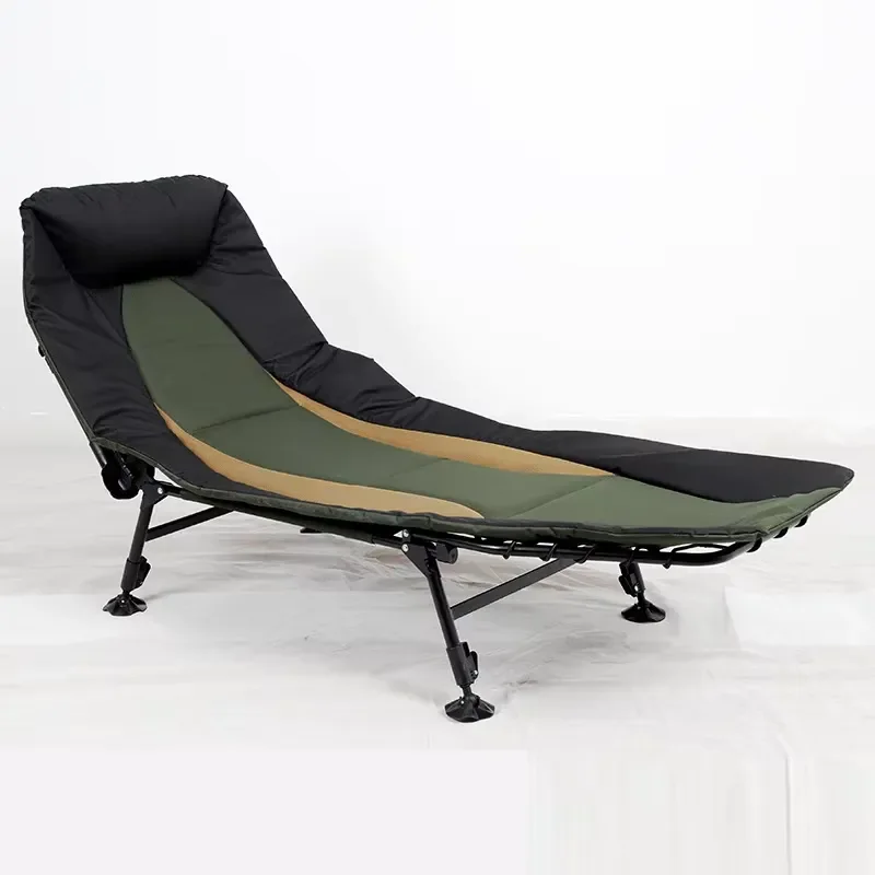 Portable Folding Bed Chair for Outdoor Camping and Carp Fishing Comfortable Luxury Rest Seat Durable Travel Furniture Gear