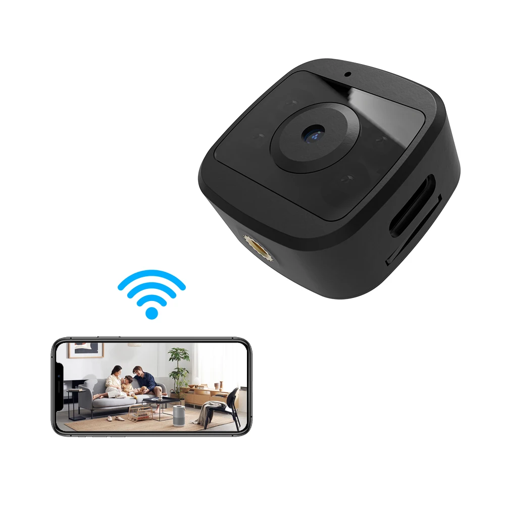 WK15 Mini WiFi Camera Home Monitor Indoor Safety Security Surveillance Night Vision Camcorder  Audio Video Record No battery CAM