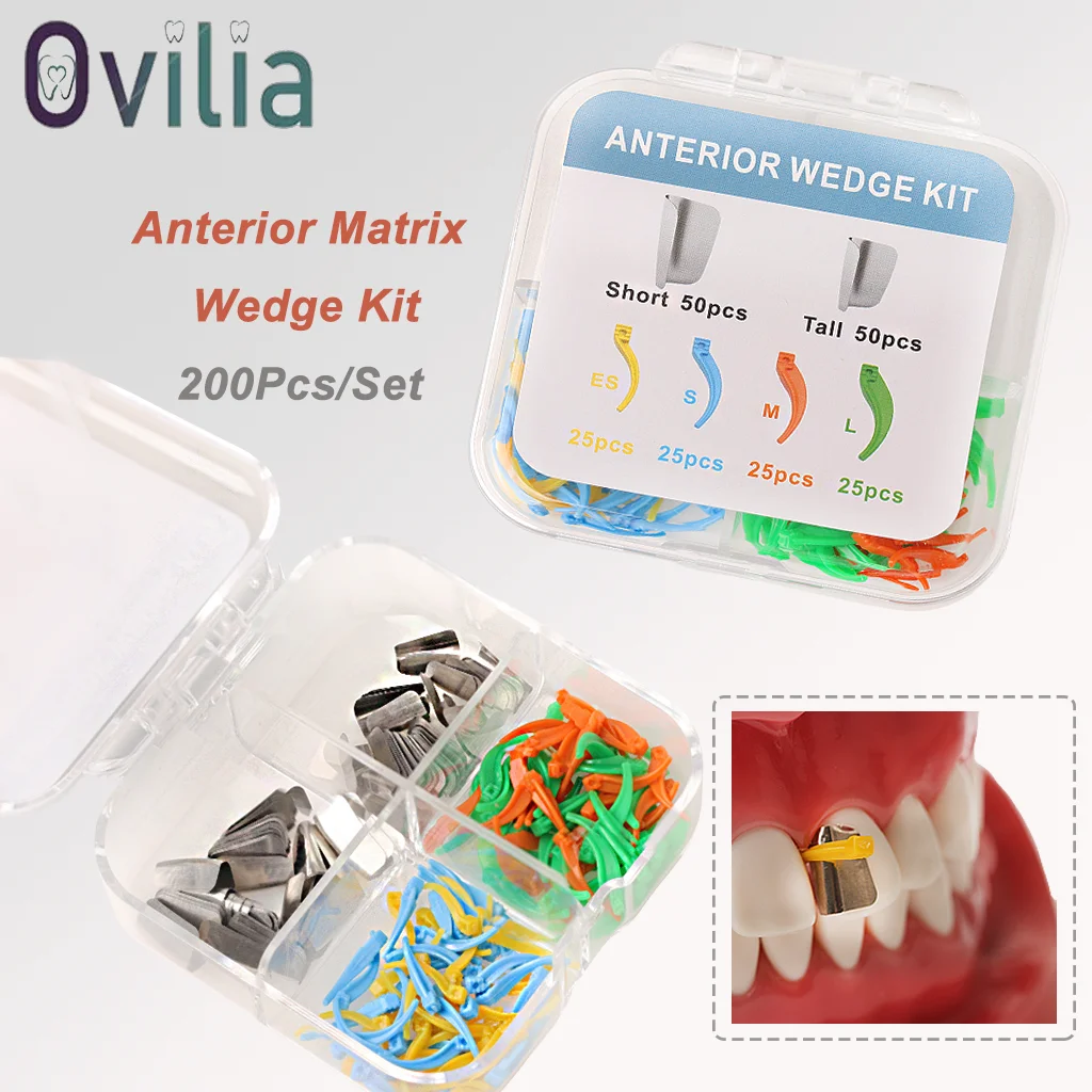 Dental Anterior Matrix Wedge System Teeth Repair Composite Interdental Metal Matrice Restoration Dentistry Intraoral Materials