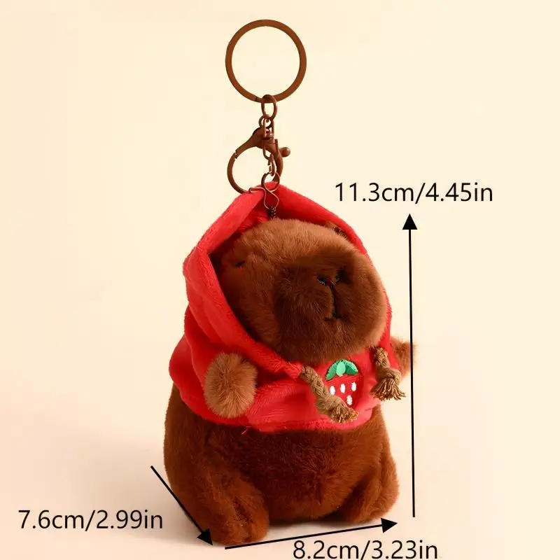 Creatieve Capybara Pluche Sleutelhanger Cartoon Dier Gevulde Pop Tas Hanger Rugzak Hangende Decoratie Mooie Sleutelhanger Geschenken