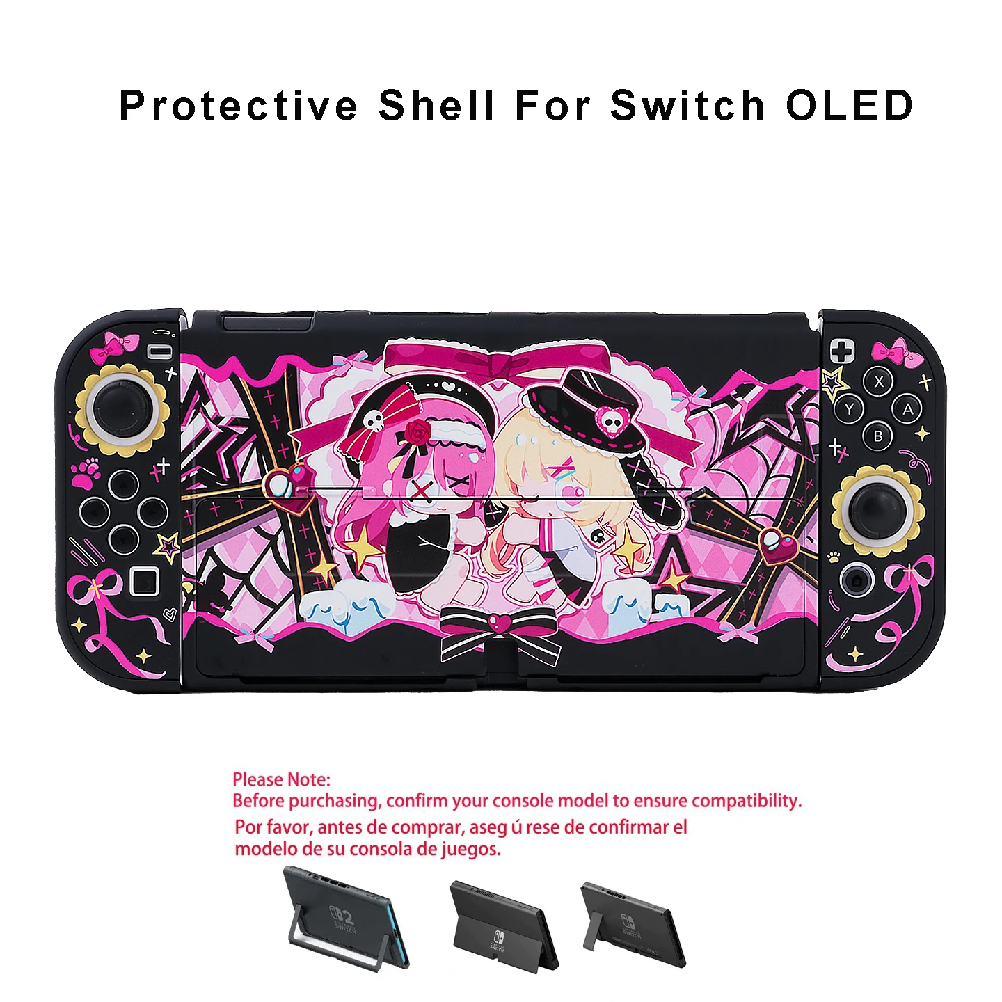 Gothic Sweetheart Protective Case compatible with Nintendo Switch