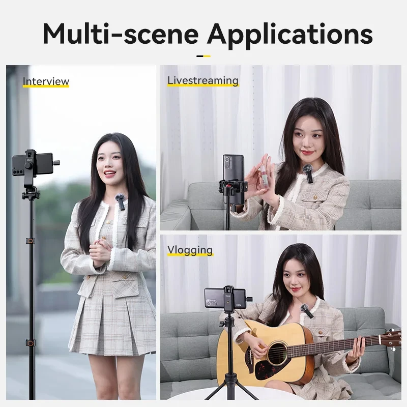 Ulanzi VM-10 беспроводной петличный микрофон портативный мини-микрофон для записи аудио и видео для iPhone Android прямая трансляция игры