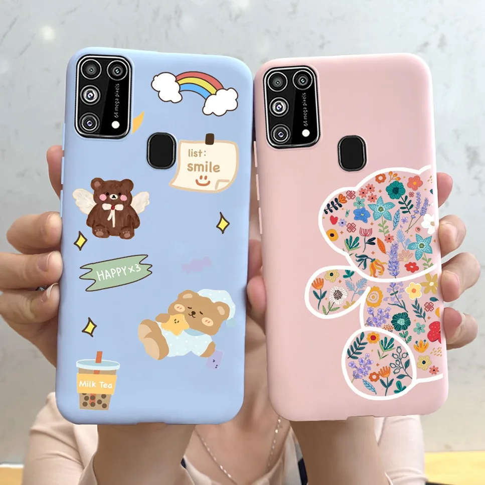 For Samsung Galaxy M31 Case Shockproof Silicone Cute Fashion Butterfly Flowers Phone Case For Samsung M31 Back Cover Funda 6.4\
