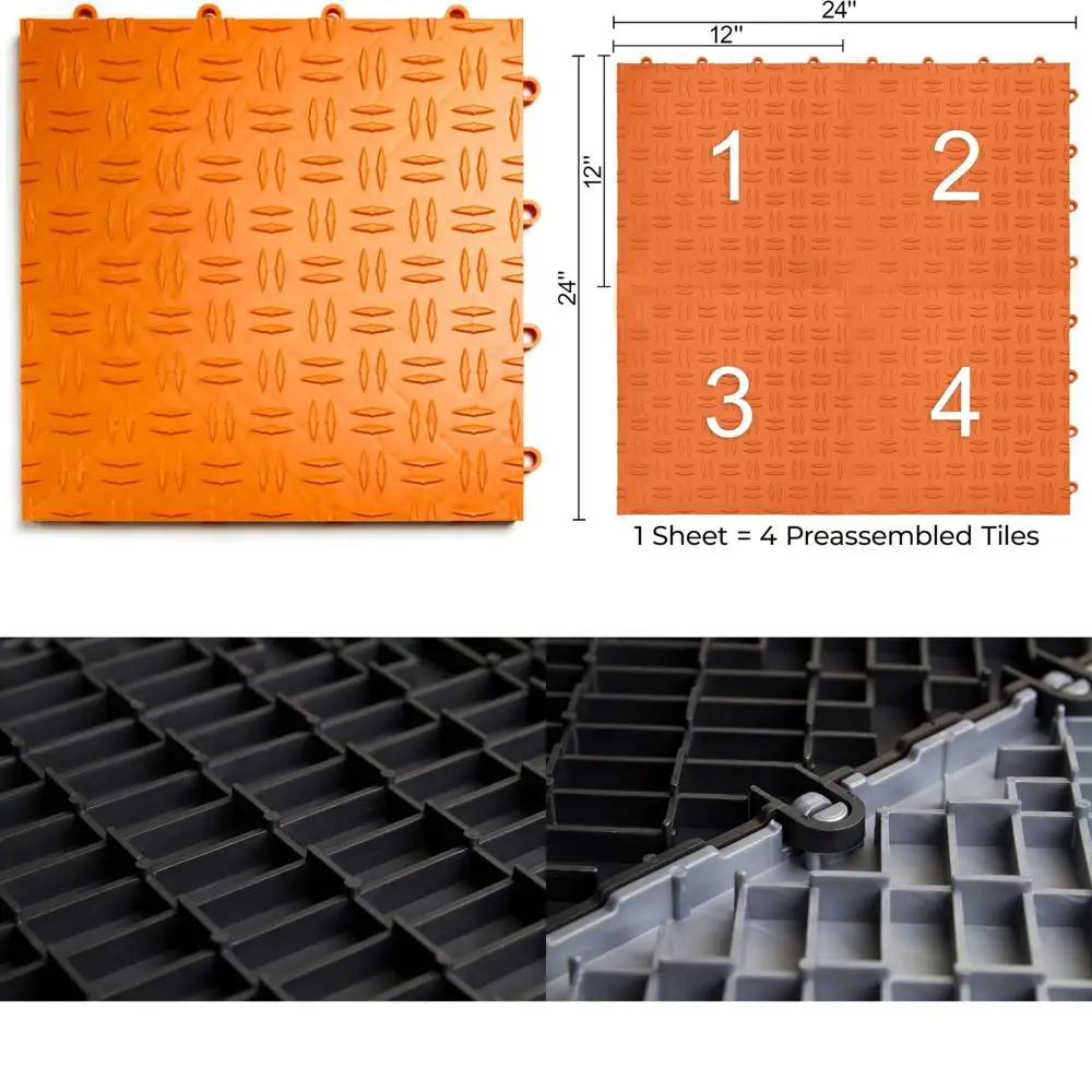 بلاط أرضية جراج كوبوليمر متشابك غير قابل للانزلاق عالي التحمل لسهولة التركيب وحماية طويلة الأمد